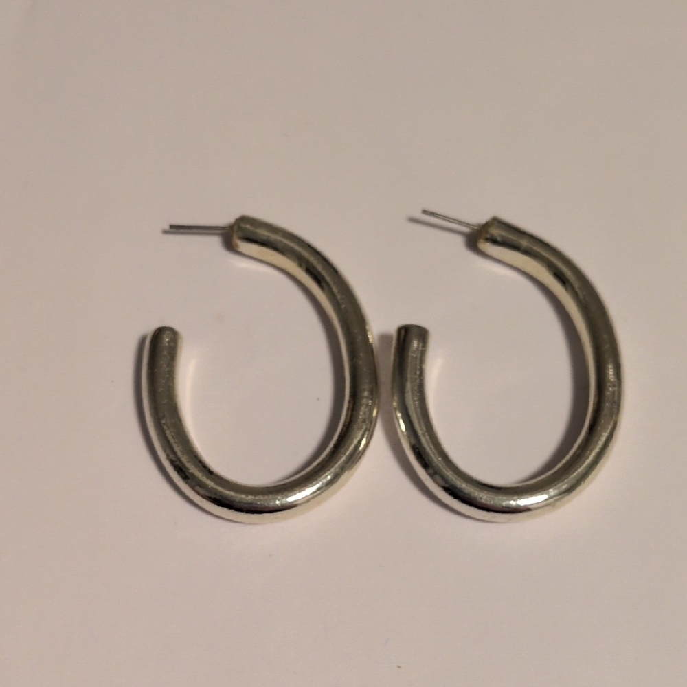 Elegant Silver Hoop Earrings